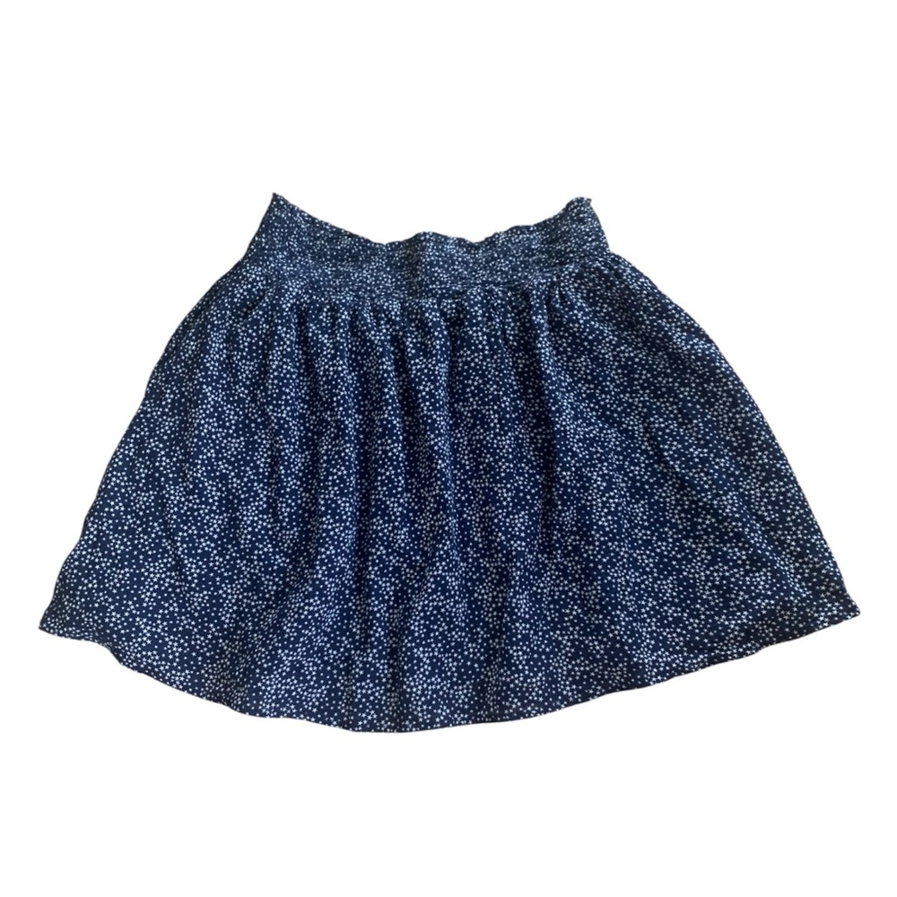 Old Navy Women’s Blue and White Stars Print Mini Circle Skirt Size Medium